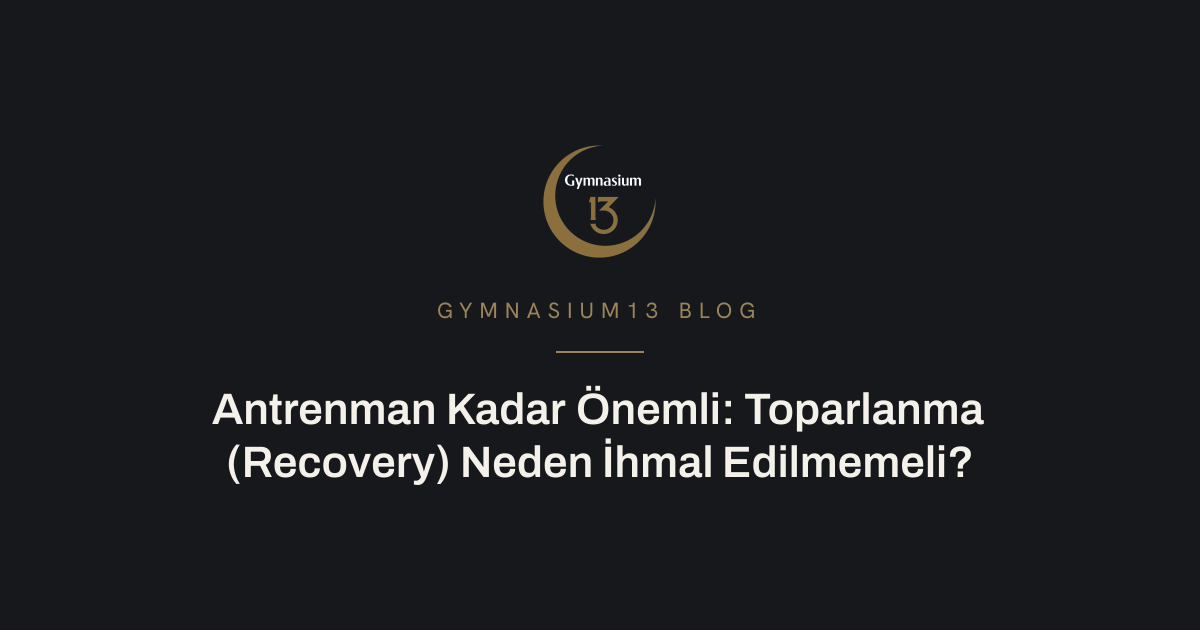 Bir sporcu antrenman sonrası dinlenme ve toparlanma anında